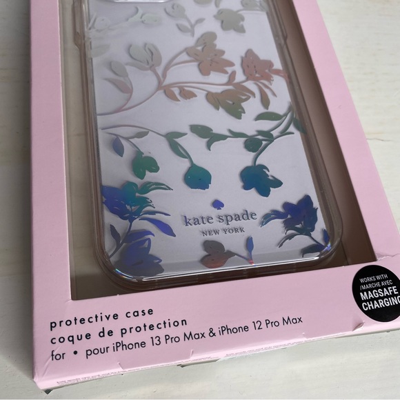 Kate Spade Clear Floral Case iPhone 13 Pro - Picture 3 of 6